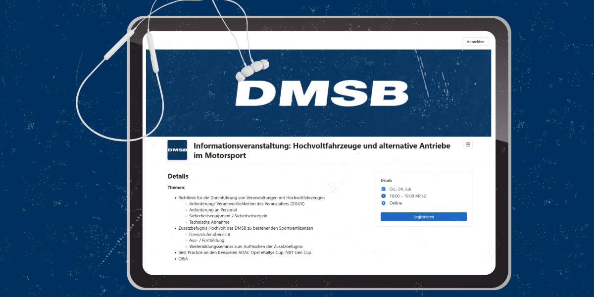 Online-Seminar zu Hochvoltfahrzeugen und alternativen Antrieben im Motorsport